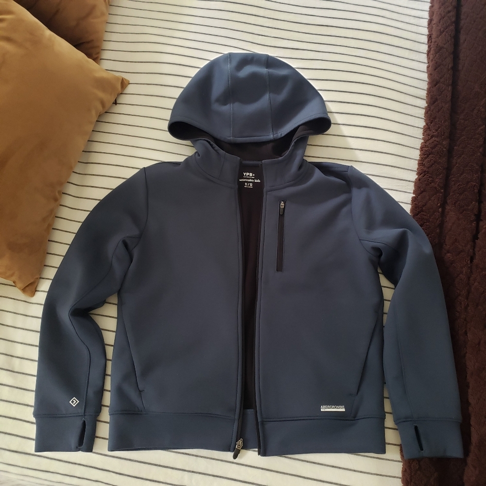 YPB Abercrombie Kids Blue Fleece Lined Jacket 11/12